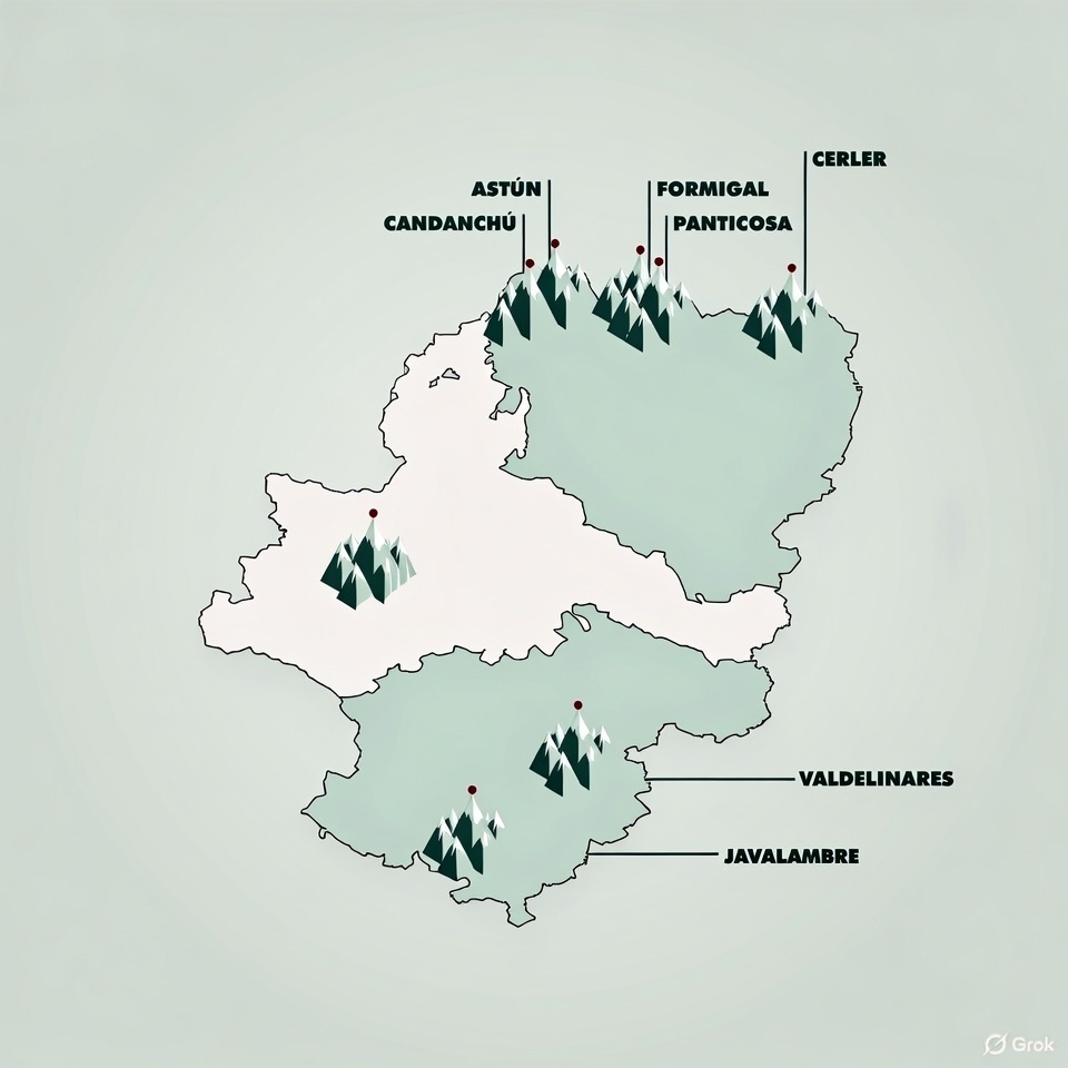 Mapa estaciones de ski